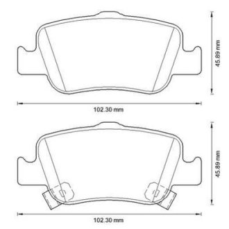 Тормозные колодки задние Toyota Auris, Corolla (2007->) Jurid 572601J