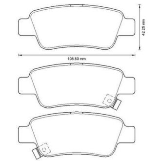 Гальмівні колодки задні Honda CR-V III, IV (2007->) Jurid 572606J