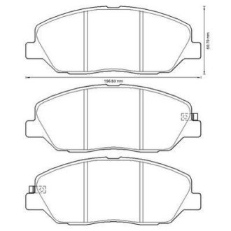 Гальмівні колодки передні Hyundai Genesis, Santa Fe/ KIA Sorento / SsangYong Korando, Actyon Jurid 572607J