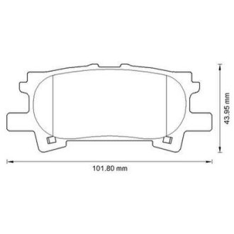 TOYOTA гальмівні колодки задн.Lexus RX300 03- Jurid 572621J