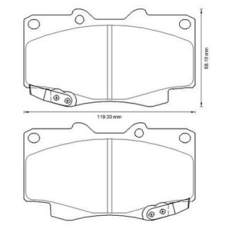 Гальмівні колодки передні Toyota Fortuner, Hilux VII Jurid 572625J