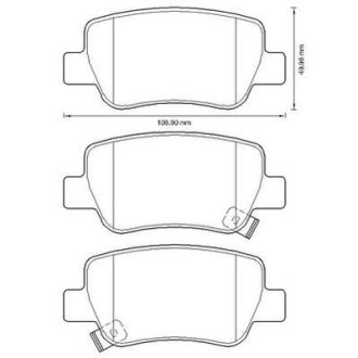 Тормозные колодки задние Toyota Avensis (2008->) Jurid 572627J