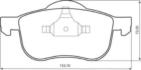 Гальмівні колодки передні Volvo S60, S80, XC70, XC90 Jurid 573003J