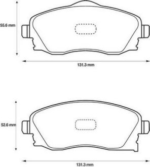 Тормозные колодки передние Opel Combo, Corsa, Meriva, Tigra Jurid 573011J