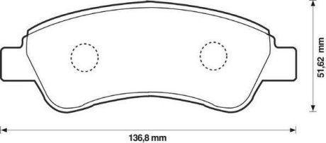 CITROEN гальмівні колодки передн.Berlingo,C2,3,4,DS3,Peugeot 97- Jurid 573030JC