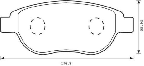 Тормозные колодки передние Citroen C3, C4, Xsara, Picasso / Peugeot 1007, 206, 207, 307, Partner Jurid 573031J