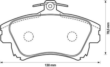 Гальмівні колодки передні Volvo S40 / Mitsubishi Carisma, Colt / Smart Forfour Jurid 573039J