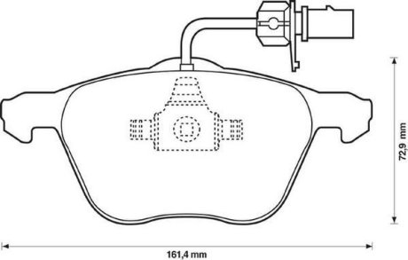 Тормозные колодки передние Ford Galaxy / Seat Alhambra / VW Sharan, Transporter Jurid 573047J