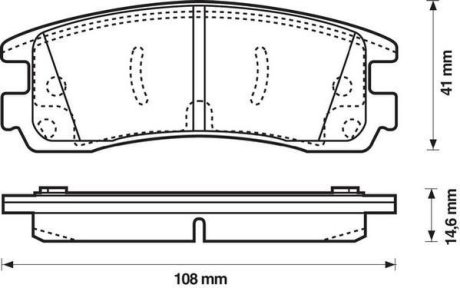 Гальмівні колодки задні OPEL SINTRA/MITSUBISHI 3000/BUICK/CADILLAC/CHEVROLET/OLDSMOBILE/PONTIAC Jurid 573062J