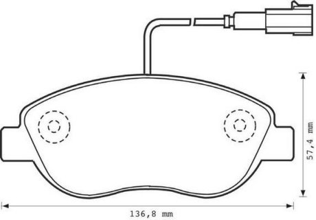 Тормозные колодки передние Fiat Bravo, Doblo, Fiorino, Punto, Multipla, Linea, Abarth / Lancia Jurid 573075J