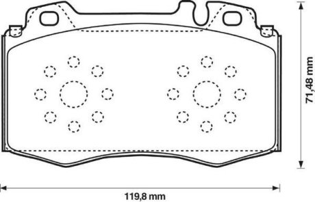 Тормозные колодки передние Mercedes C-Class, CLK, CLS, E-Class, S-Class, SL, SLK Jurid 573092J