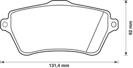 Гальмівні колодки передні Renault Alaskan / Nissan Navara, NP300 / Land Rover Freelander I Jurid 573102J