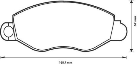 FORD колодки гальмівні передні TRANSIT 2.0 00- Jurid 573110J