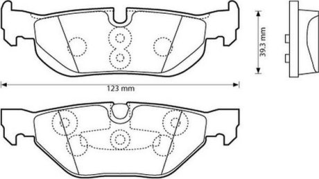 Тормозные колодки задние BMW 1-Series, 3-Series, X1 Jurid 573139J