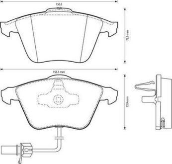 Гальмівні колодки передні Audi A6 Jurid 573145J