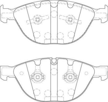 BMW Комплект гальмівних колодок 7 E65,E66 760 02- Jurid 573150JC