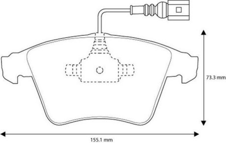 Гальмівні колодки передні VW Transporter V, Multivan V Jurid 573160J