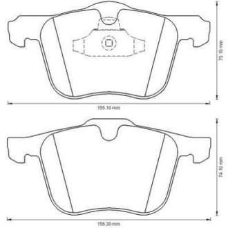 Гальмівні колодки передні Ford Galaxy, S-Max / Volvo S60, S80, V60, V70, XC70 Jurid 573179J