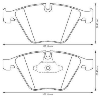 Тормозные колодки передние BMW 3-Series, X1 Jurid 573181J