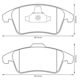 Гальмівні колодки передні Peugeot 2008, 3008, 5008 / Citroen C4 Grand Picasso, DS4, DS5 Jurid 573193J