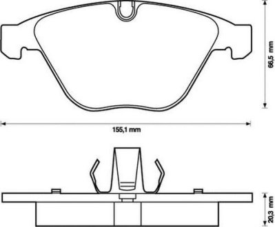 Тормозные колодки передние BMW 3-Series, 5-Series, X1, Z4 Jurid 573210J