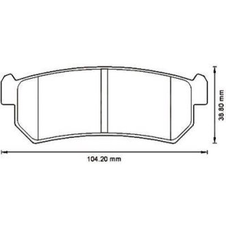 Колодка гальм. CHEVROLET LACETTI -07 задн. (вир-во) Jurid 573216J