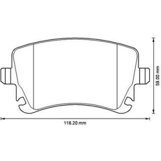 Гальмівні колодки задні Audi A4, A6, A8 Jurid 573219J