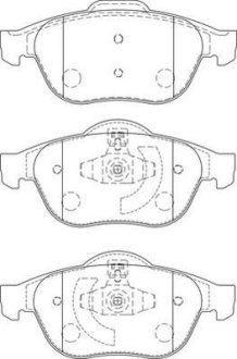 Гальмівні колодки перед. RENAULT Laguna II, Scenic II 01- Jurid 573245J