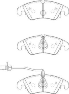 Тормозные колодки передние Audi A4, A5, A6, A7, Q5 Jurid 573247J