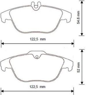 Гальмівні колодки задні Mercedes E-Class, GLK, C-Class Jurid 573248J