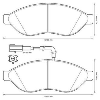 Гальмівні колодки передні Peugeot Boxer / Citroen Jumper / Fiat Ducato Jurid 573260J