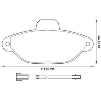 Колодки гальмівні дискові FIAT Panda 03- Jurid 573267J