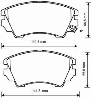 Тормозные колодки передние Opel Astra J, Insignia A / Chevrolet Malibu, Camaro Jurid 573270J