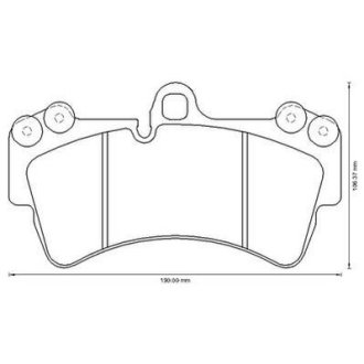 Гальмівні колодки передні Porsche Cayenne / VW Touareg / Audi Q7 (2002->) Jurid 573282J