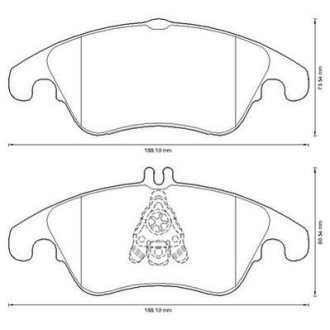 Гальмівні колодки передні Mercedes C-Class (W204, S204), CLS (C218, X218), E-Class (W212, S212), SLK Jurid 573291J