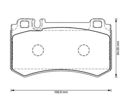 Гальмівні колодки задні AMG Mercedes E-Class, S-Class, CLK, CLS, SL, SLR (2004->) Jurid 573302J