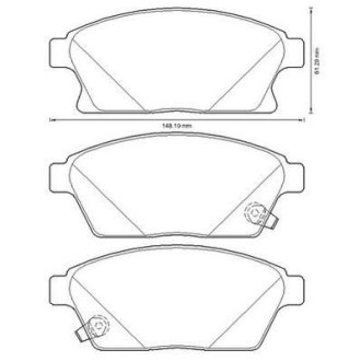 Гальмівні колодки передні Opel Astra, Mokka / Chevrolet Volt, Cruze Jurid 573325J