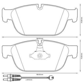 Гальмівні колодки передні Peugeot 308, 407, 508 / Citroen C4,C5, C6, DS5 Jurid 573338J