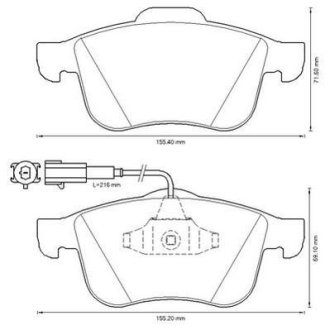 Гальмівні колодки передні Alfa Romeo Giulietta (2010-2020) Jurid 573350J