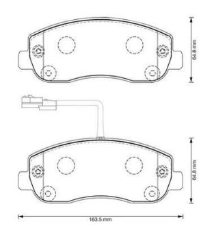 Гальмівні колодки передні Renault Master III / Opel Movano (02/2010->) / Nissan NV400 Jurid 573357J