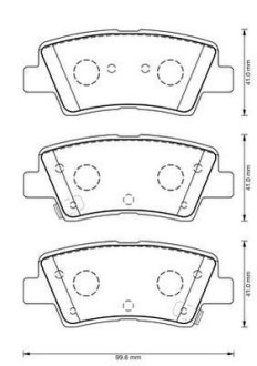 HYUNDAI Комплект гальмівних колодок задн.Tucson,Sonata,Soul,SsangYong Jurid 573369JC (фото 1)