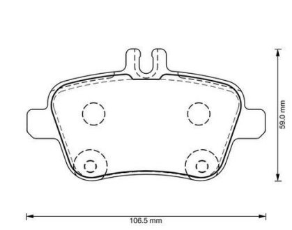 Гальмівні колодки задні Mercedes A-Class, B-Class, CLA, SLK / Infiniti Q30, QX30 Jurid 573370J