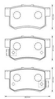 Гальмівні колодки задні Honda Accord, Civic, CR-V / Acura RL / Mitsubishi L300 / Suzuki Kizashi Jurid 573375J