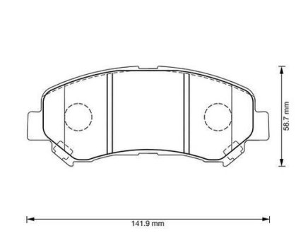 Гальмівні колодки передні Nissan Juke, X-Trail, Qashqai Jurid 573379J