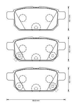 Гальмівні колодки задні Suzuki Baleno, Swift IV, V, SX4, Vitara Jurid 573384J