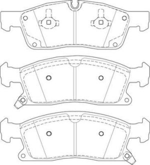 Тормозные колодки передние Mercedes M-Class, GLE (W166), GLS, GL (X166) / Jeep Grand Cherokee IV Jurid 573459J