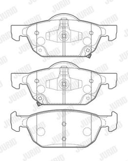 Тормозные колодки передние Honda Civic IX, X Jurid 573670J