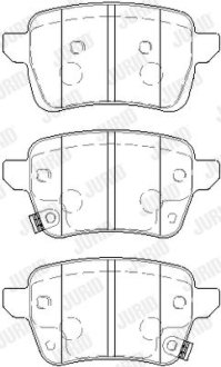 Тормозные колодки задние FIAT 500L, TIPO / OPEL ADAM, CORSA Jurid 573689J