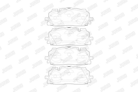 Гальмівні колодки передні Audi A4, A5, A6, A7, A8, E-Tron, Q5, Q7 (2015>) / VW Touareg Jurid 573773J