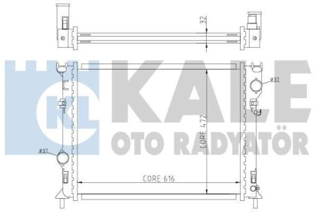 CHRYSLER Радіатор охолодження 300C 2.7/5.7 04- Kale 341940